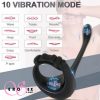 Vibrating anus massager with penis ring remote control