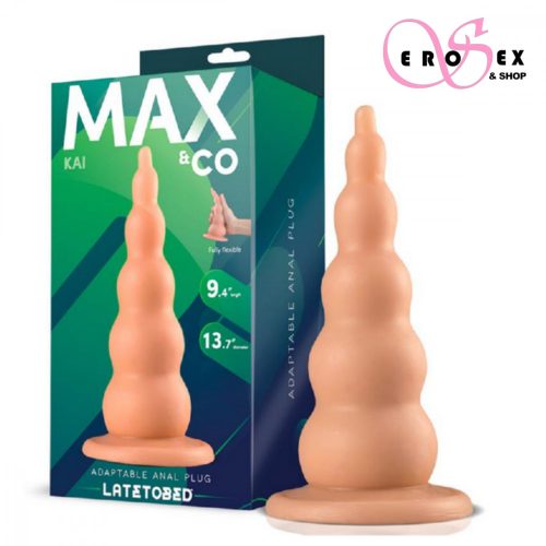 MAX & CO KAI csavaros anál tompadugó  9,4" - 18,4 CM