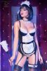 CR 4152  S/M  Maid Corset Set