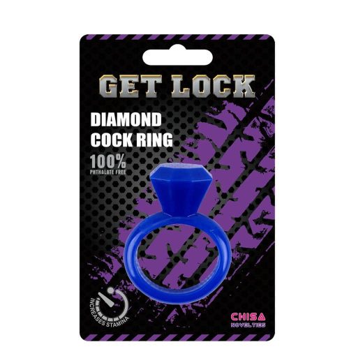 Diamond Cock Ring Blue