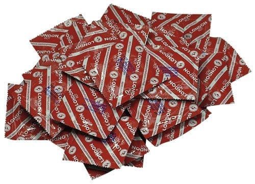 LONDON CONDOMS ROT (strawberry) 100 PCS