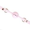 White & Pink Fairy Goat Leather Ball Gag