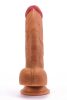 Dual-Layered Silicone 8 inch Dildo Brown