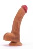 Dual-Layered Silicone 8 inch Dildo Brown