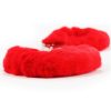 Fetish Pleasure Fluffy Hand Cuffs Red