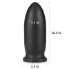 9" King Sized Anal Bomber Black