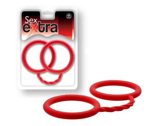 SEX EXTRA - SILICONE CUFFS RED