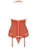 838-COR-3 corset & thong red  S/M