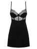 Sharlotte chemise & thong black  S/M