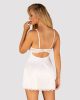 Amor Blanco underwire chemise & thong white  L/XL