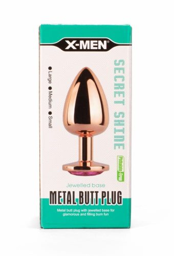 X-MEN Secret Shade Metal Butt Plug Rose L