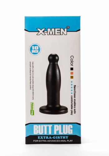 X-Men 9.45" Extra Girthy Butt Plug Black