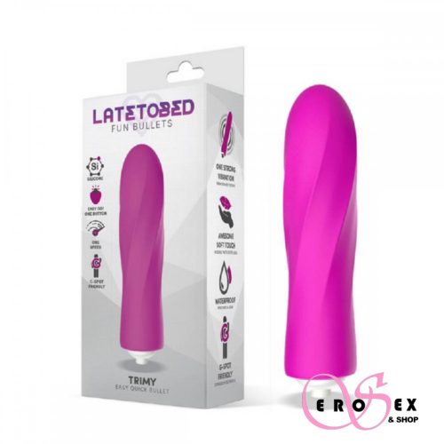 LATETOBED TRIMY VIBRATING BULLET EASY QUICK SZILIKON RÓZSASZÍN